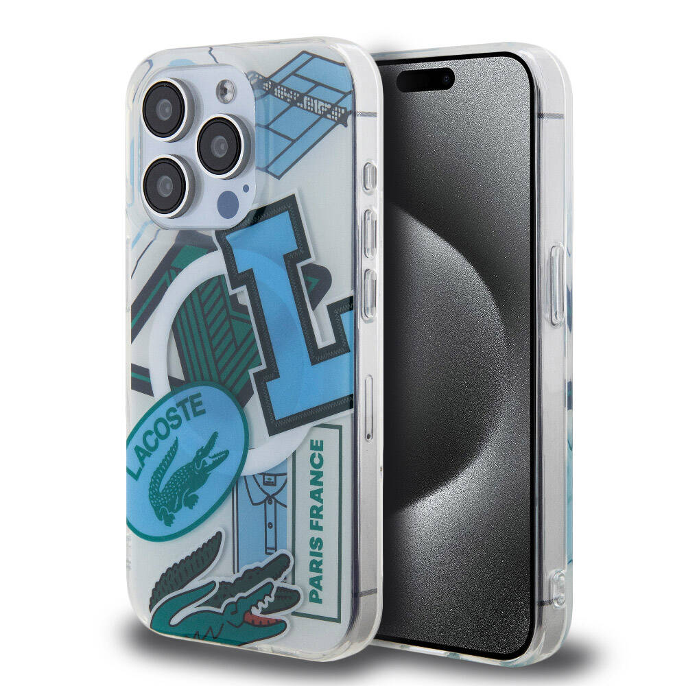 Lacoste iPhone 15 Pro Orjinal Lisanslı Magsafe Şarj Özellikli Çift Katmanlı Yamalar Desenli Telefon Kılıfı - 1 Lacoste iPhone 15 Pro Orjinal Lisanslı Magsafe Şarj Özellikli Çift Katmanlı Yamalar Desenli Telefon Kılıfı - 1